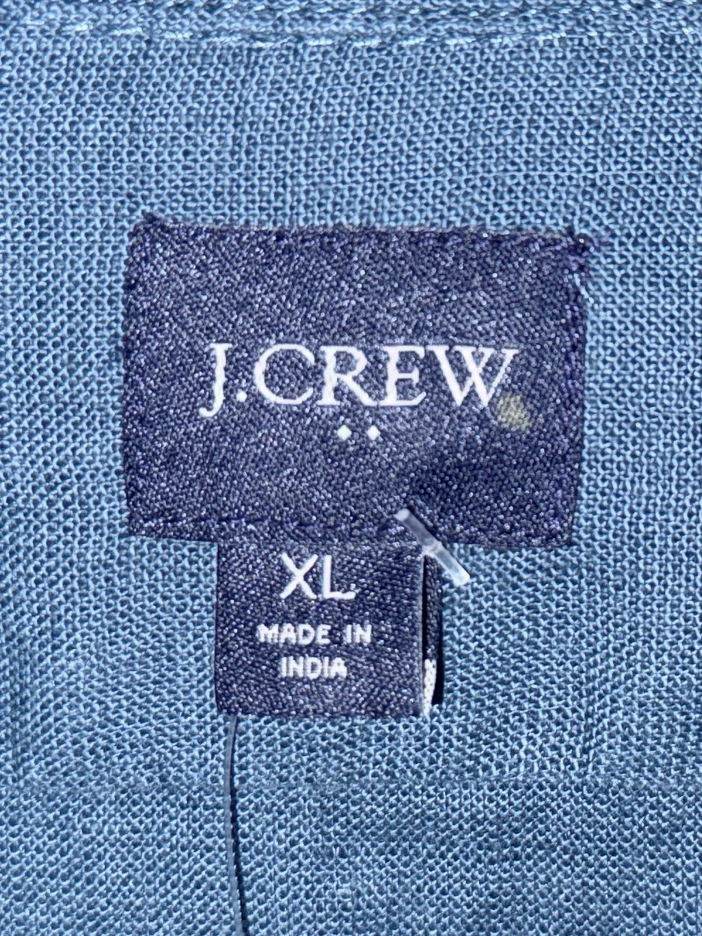 NWT J. Crew Men’s Deep Tealish Blue Linen Blend Button-Down Shirt-XL